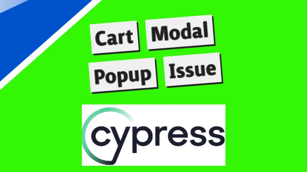 cypress cart modal popup issue