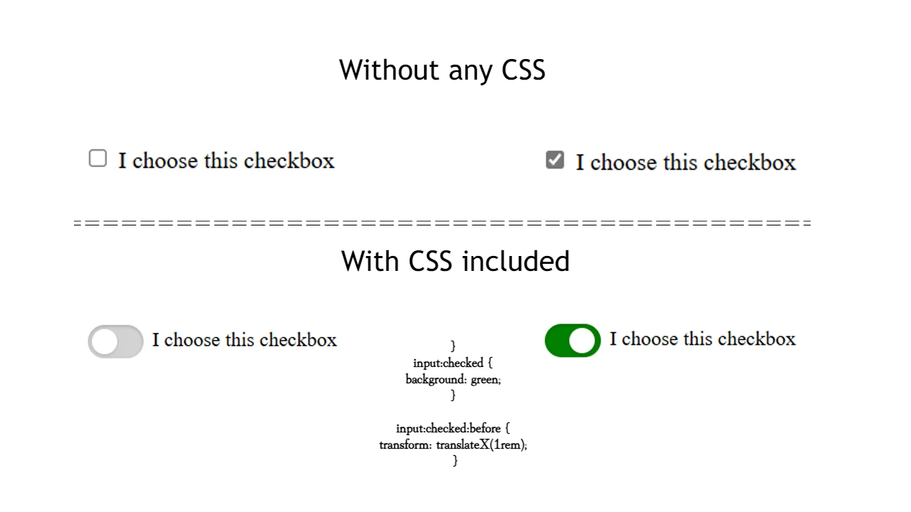 Button configuration with CSS and HTML