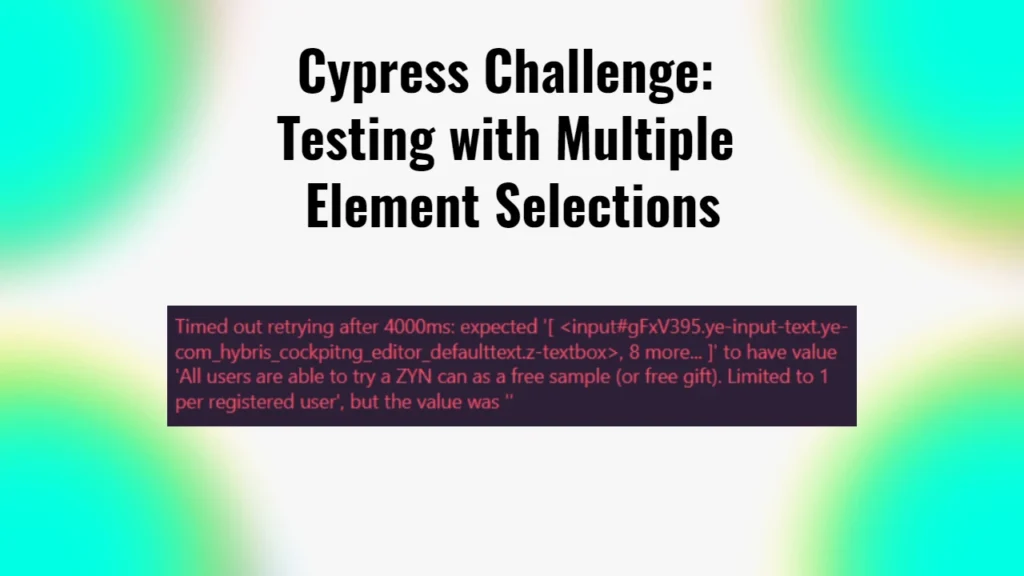 Cypress Challenge: Testing with Multiple Element Selections