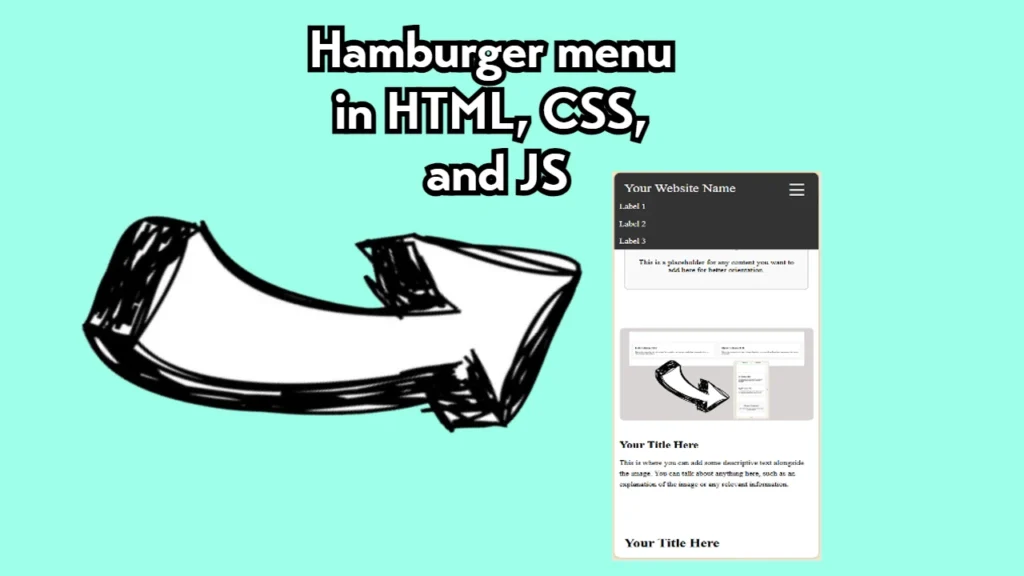 How to make a hamburger menu in HTML, CSS, and JS