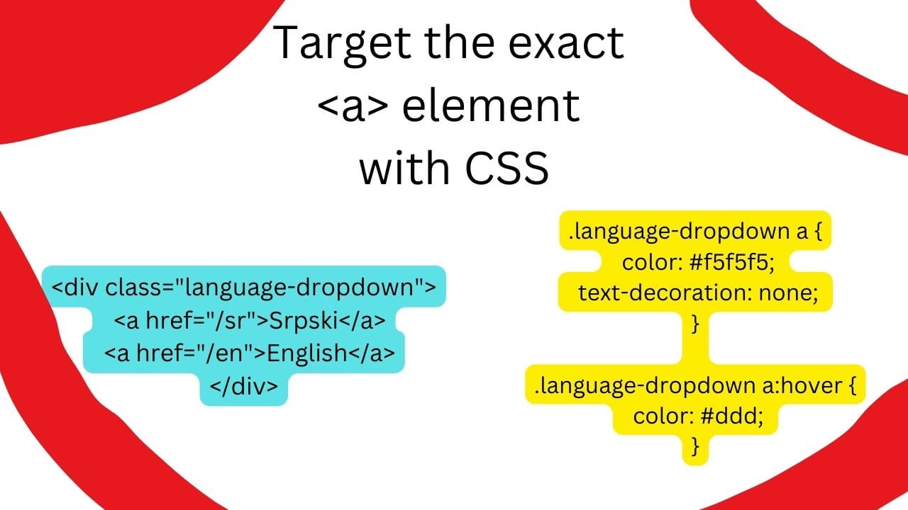 Target the exact a element with CSS