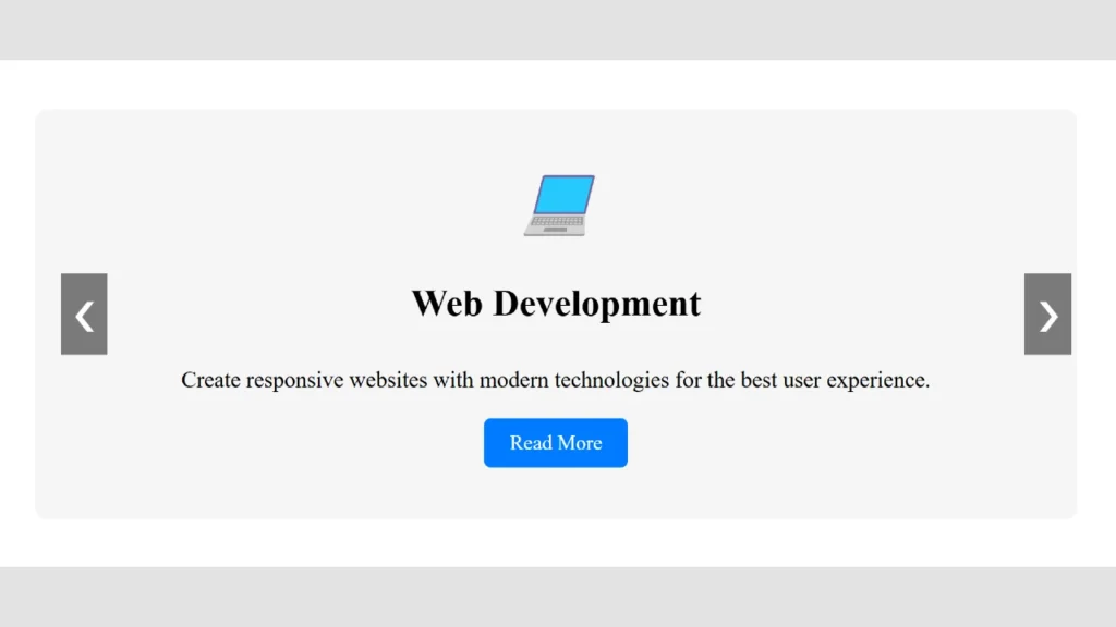 JavaScript JS Slider Komponente