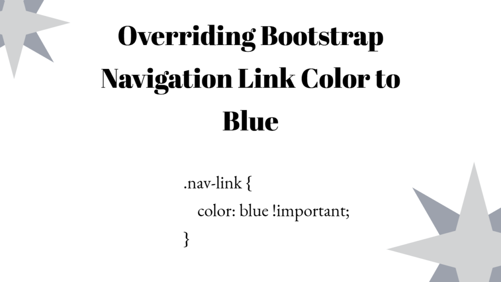 Overriding Bootstrap Navigation Link Color to Blue