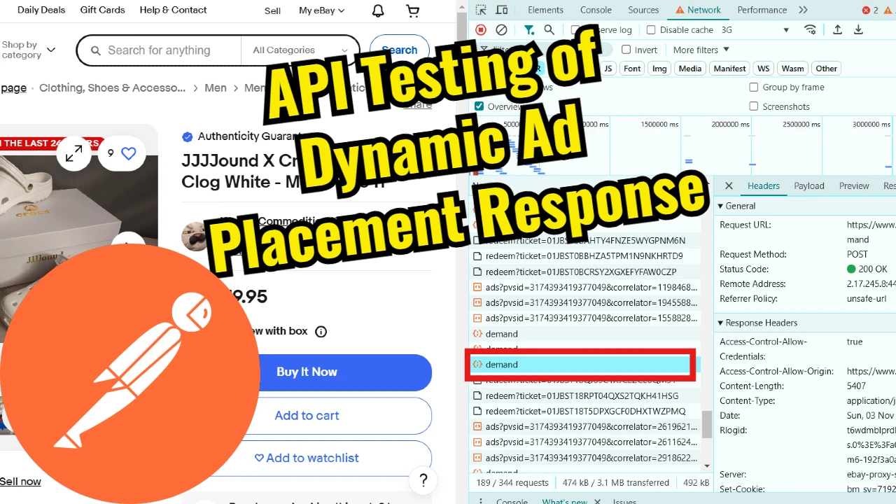 API Testing of Dynamic Ad Placement Response