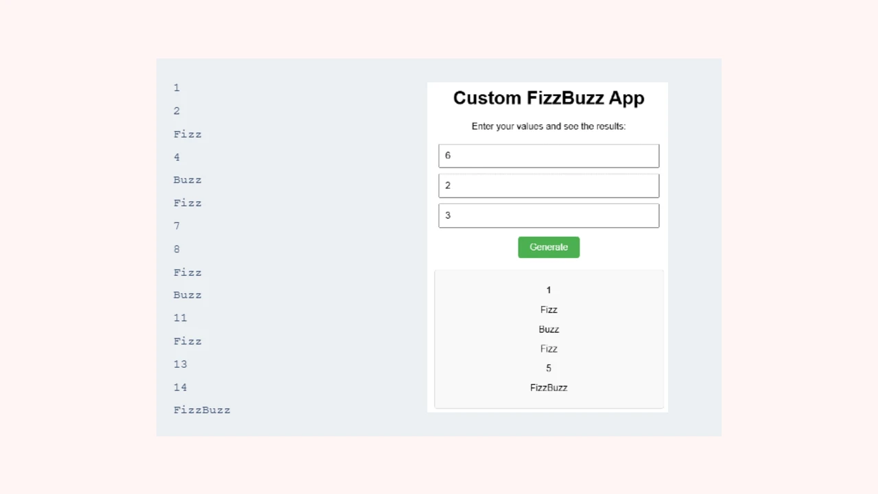 Showcasing Custom FizzBuzz App Untitled
