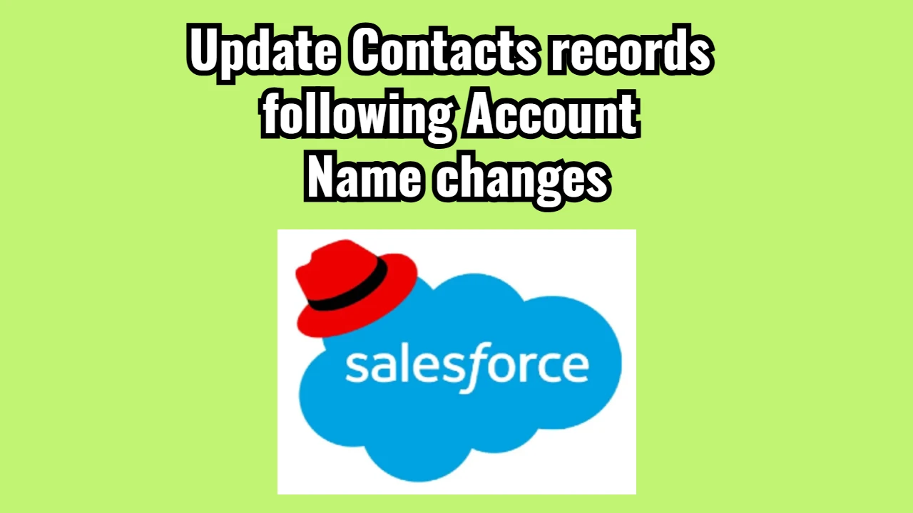 Salesforce apex test Update Contacts records following Account Name changes