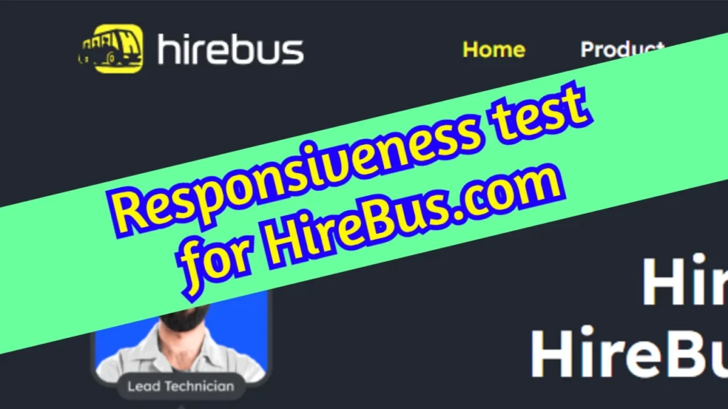 Test case: Responsiveness test for HireBus.com