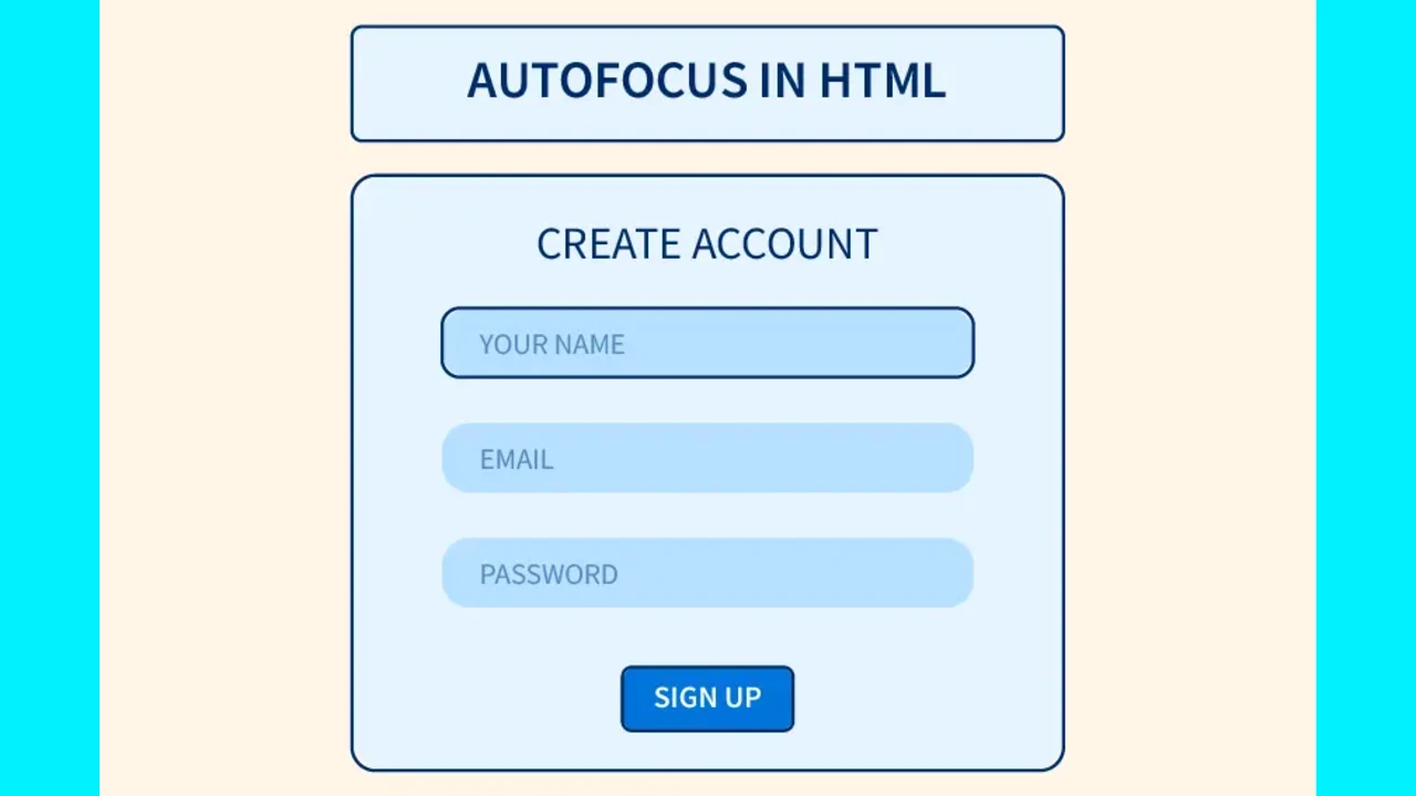 autofocus HTML Attribute and Its Accessibility Impact